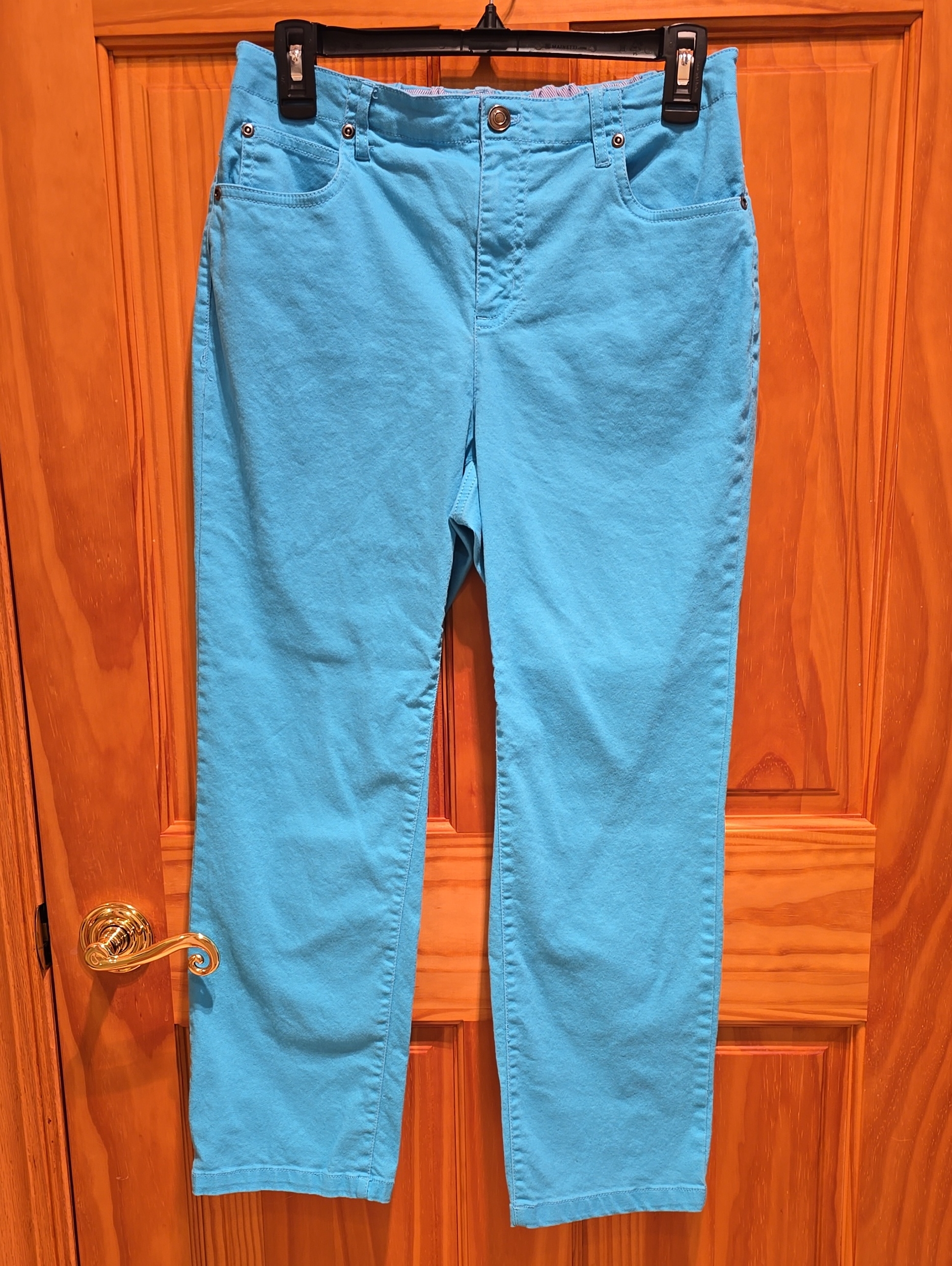 Appleseed's Bright Turquoise Straight-Leg Pants